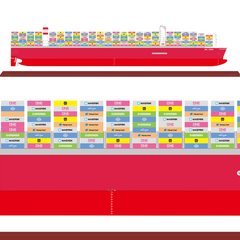 Custom 45cm Container Ship Model (Scale 1:888)