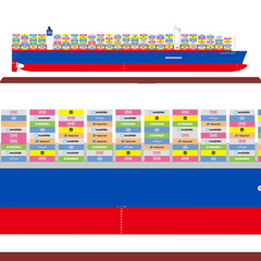 Custom 45cm Container Ship Model (Scale 1:888)