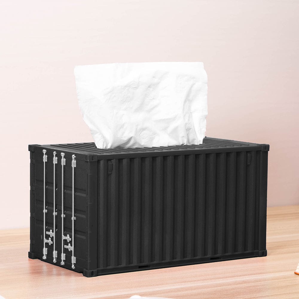 Banboring Black Customisation Tissue Box
