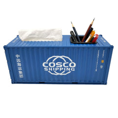 Banboring Blue-2 Shipping Container Pen Holder&Tissue Box 1:20