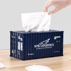 Banboring Blue-5 Shipping Container Model Tissue Box