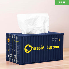 Banboring Blue-7 Shipping Container Model Tissue Box