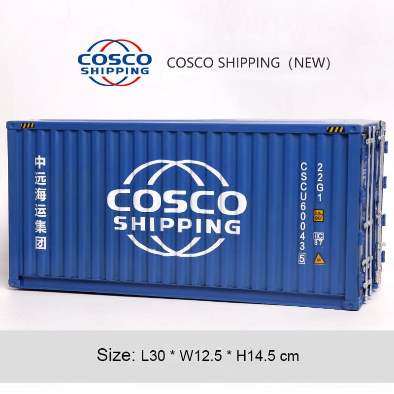 Banboring Blue Iron Shipping Container Model Tissue Box