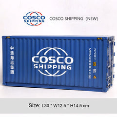 Banboring Blue Iron Shipping Container Model Tissue Box