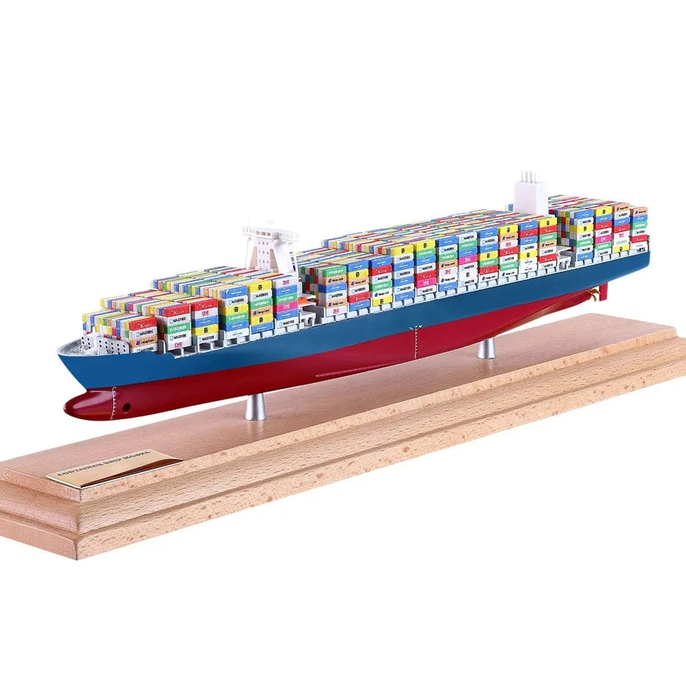 Banboring Blue&Red-2 Customization Shipping Container Ship Model(1:1000)