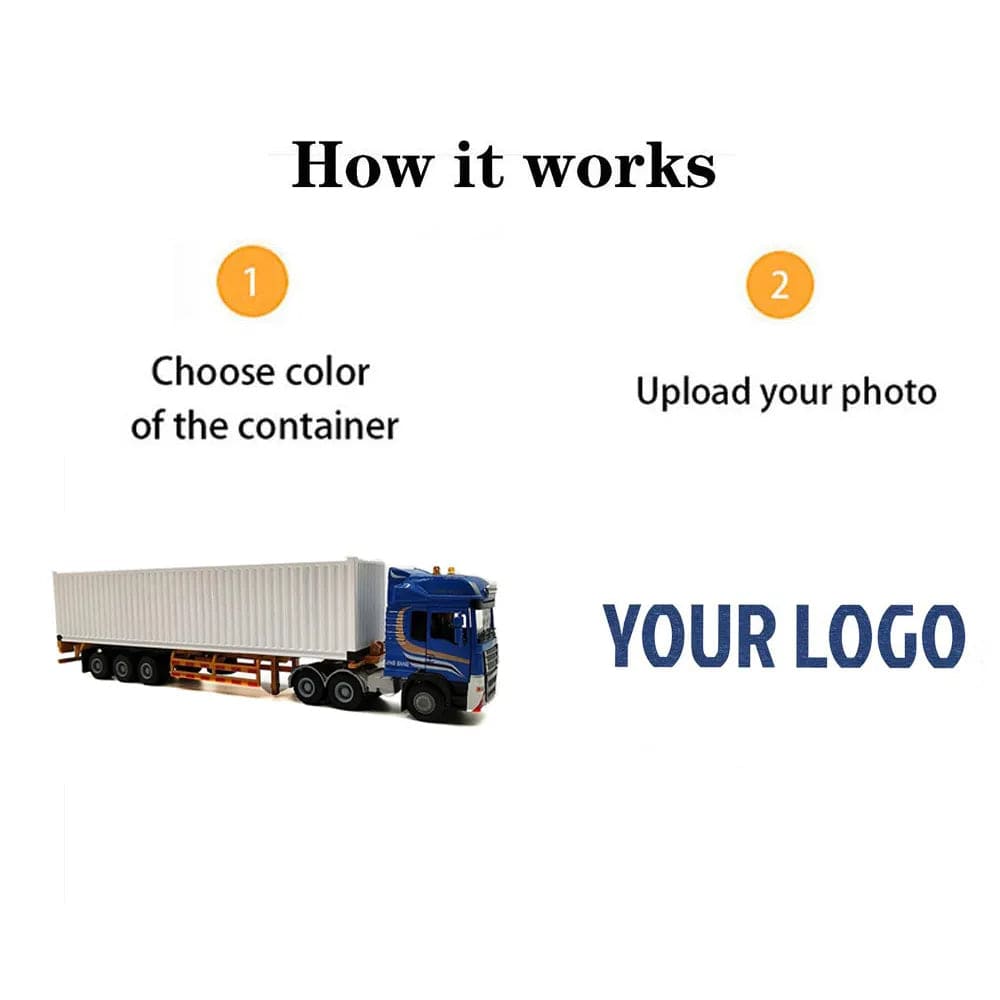 Banboring Customisation Alloy Simulation Container Model Truck 1:50