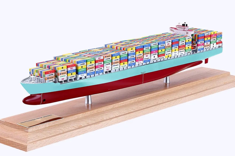 Banboring Cyan&Red-1 Customization Shipping Container Ship Model(1:1000)