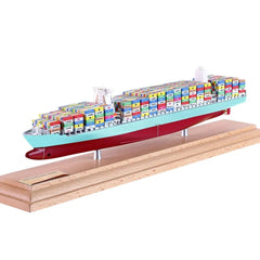 Banboring Cyan&Red-2 Customization Shipping Container Ship Model(1:1000)