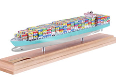 Banboring Cyan&White-1 Customization Shipping Container Ship Model(1:1000)