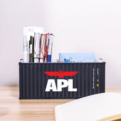 Banboring Dark Blue-2 Shipping Container Box Model Pen Holder
