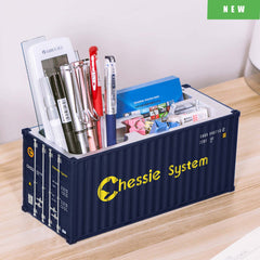 Banboring Dark Blue-4 Shipping Container Box Model Pen Holder