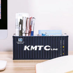 Banboring Dark Blue-5 Shipping Container Box Model Pen Holder