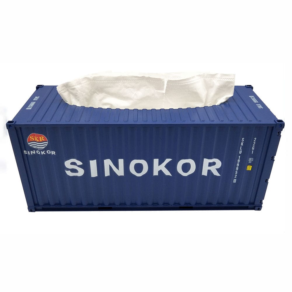 Banboring Dark Blue Shipping Container Tissue Box 1:20