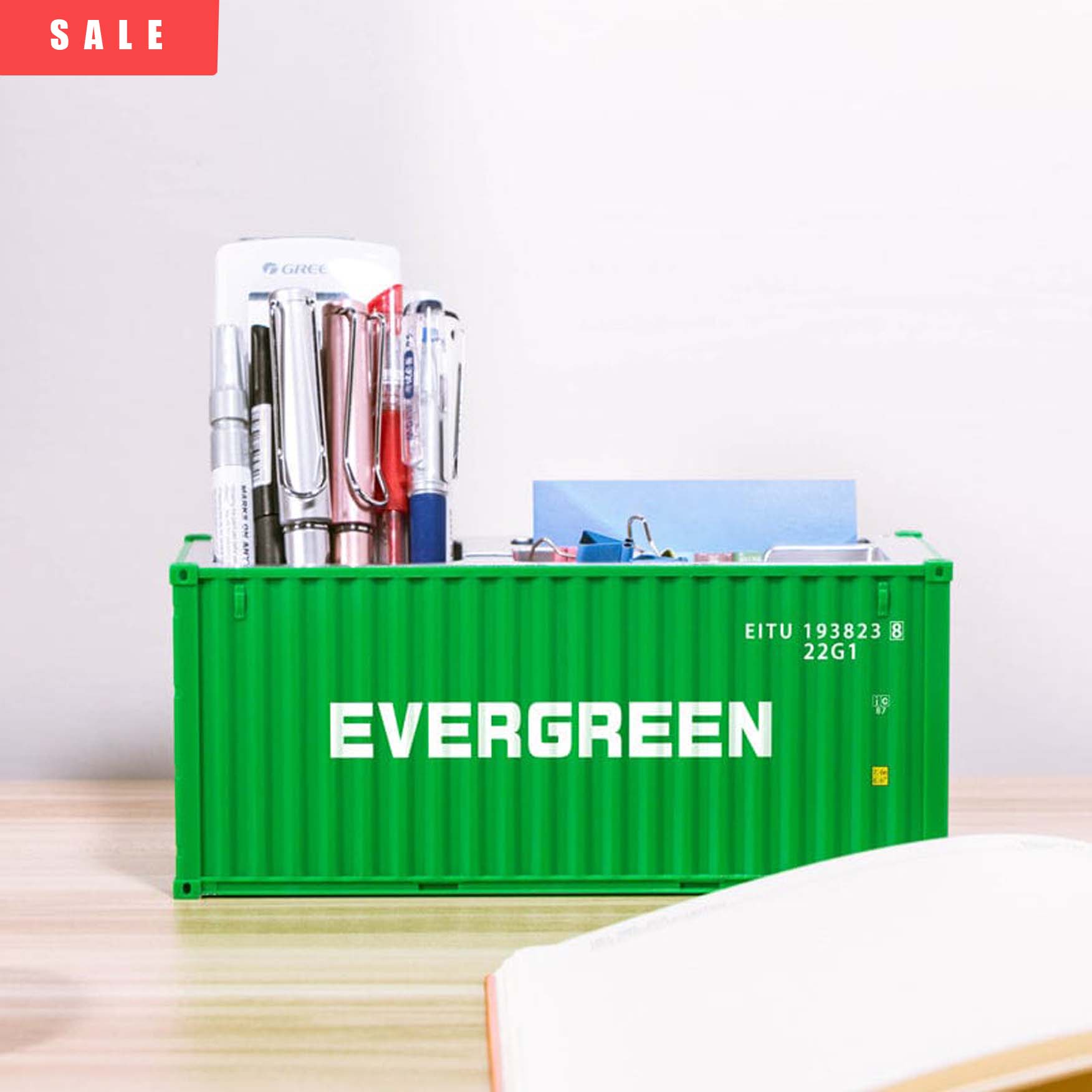 Banboring Green-1 Shipping Container Box Model Pen Holder
