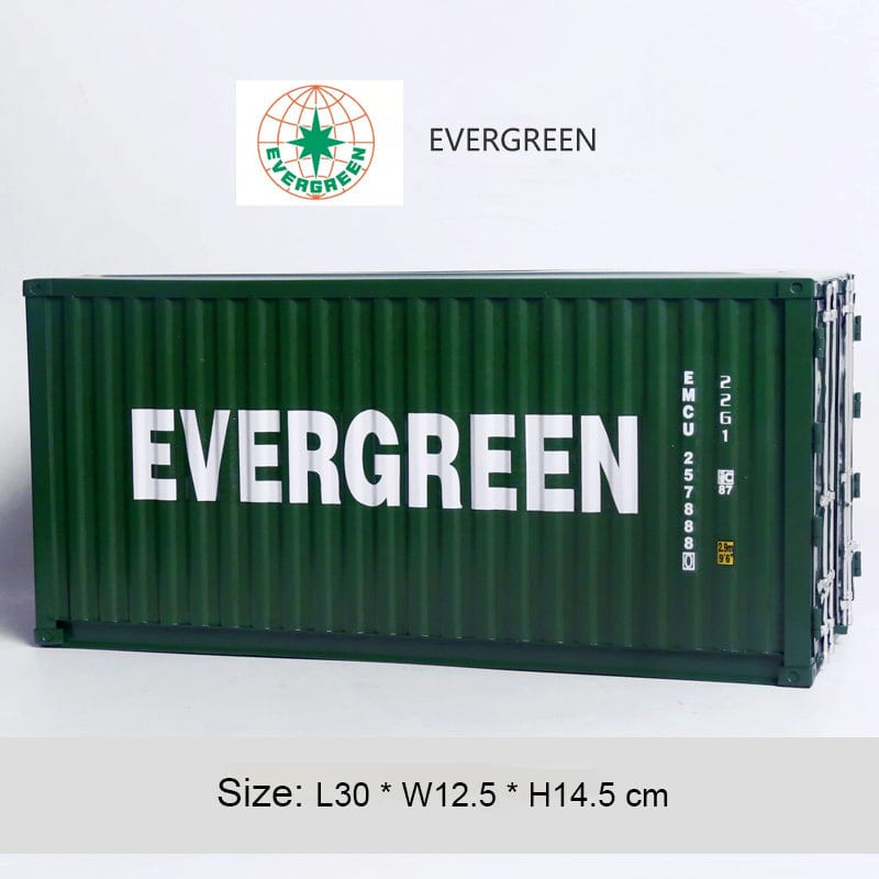 Banboring Green Iron Shipping Container Model Tissue Box
