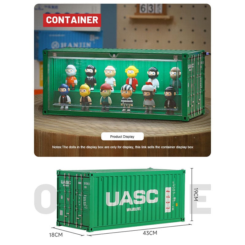 Banboring Green Shipping Container Model Lighting Display Box