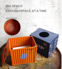 Banboring Iron Intermodal Container Model Tissue Box-Square