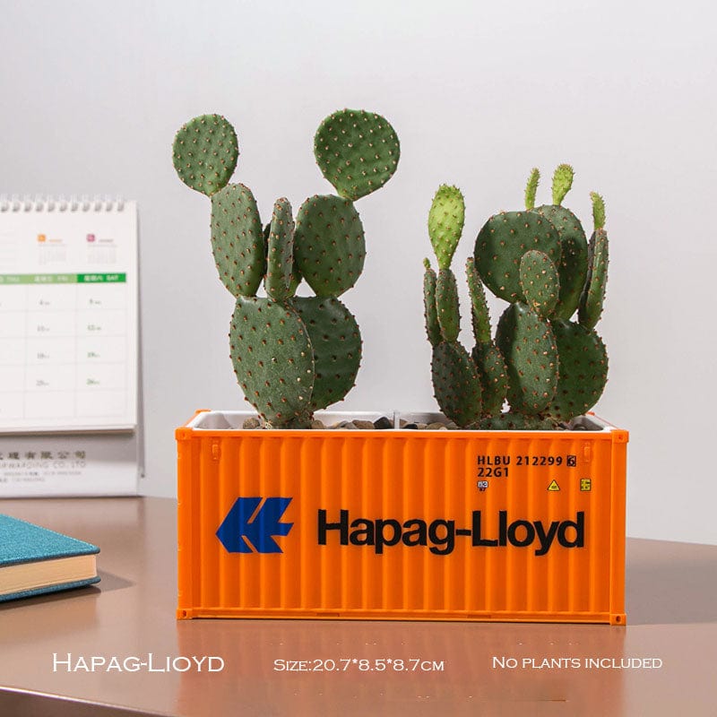 Banboring Orange Shipping Container Model Flowerpot