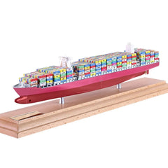 Banboring Pink&Red-2 Customization Shipping Container Ship Model(1:1000)