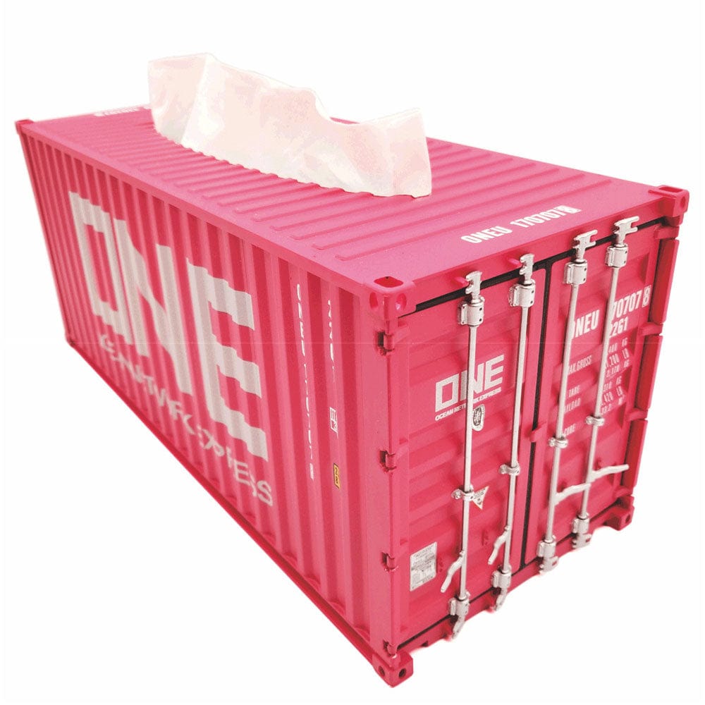 Banboring Pink Shipping Container Tissue Box 1:20
