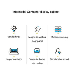 Banboring Shipping Container Model Lighting Display Box