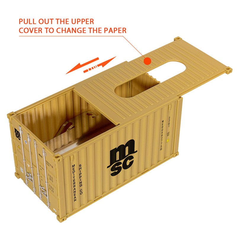 Banboring Shipping Container Model Tissue Box