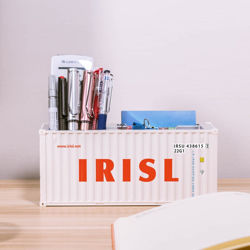 Banboring White-2 Shipping Container Box Model Pen Holder