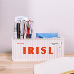 Banboring White-2 Shipping Container Box Model Pen Holder