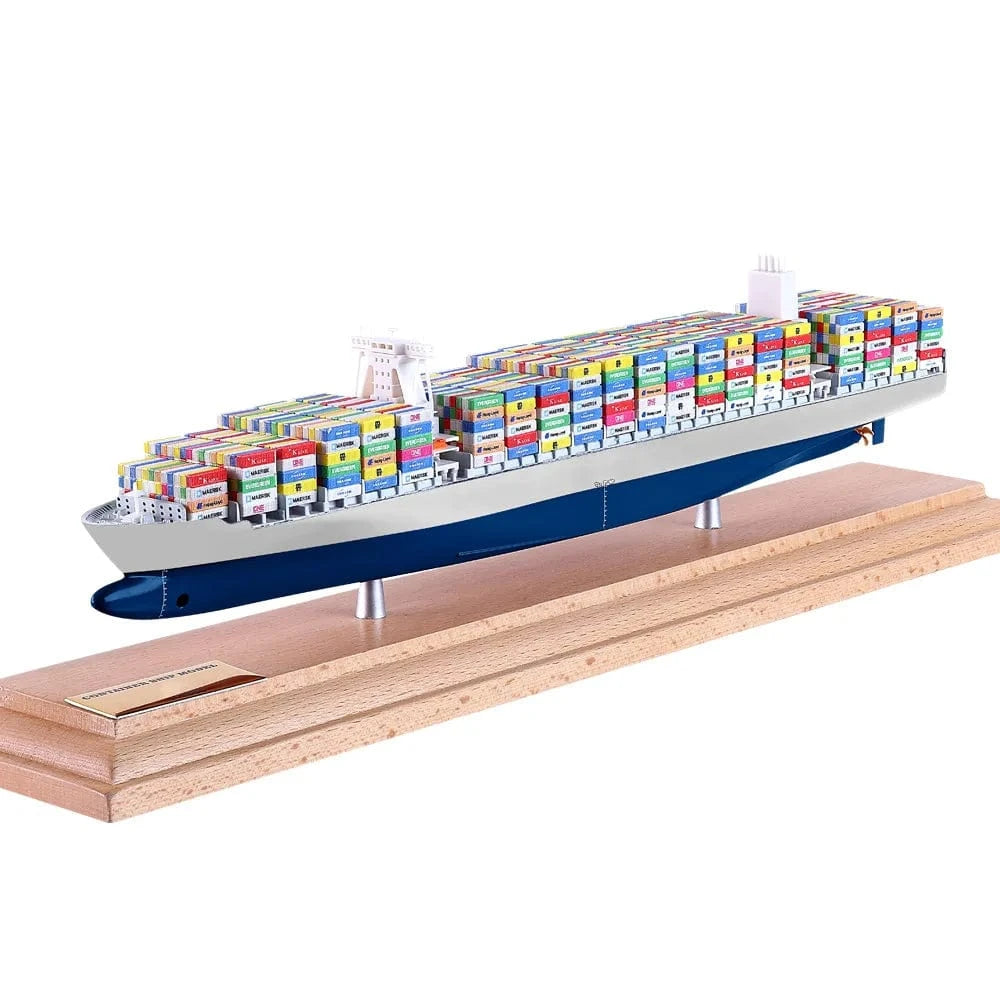 Banboring White&DarkBlue-2 Customization Shipping Container Ship Model(1:1000)