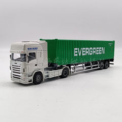 Patoak Alloy Simulation Container Model Truck 1:50-White Truck Cab