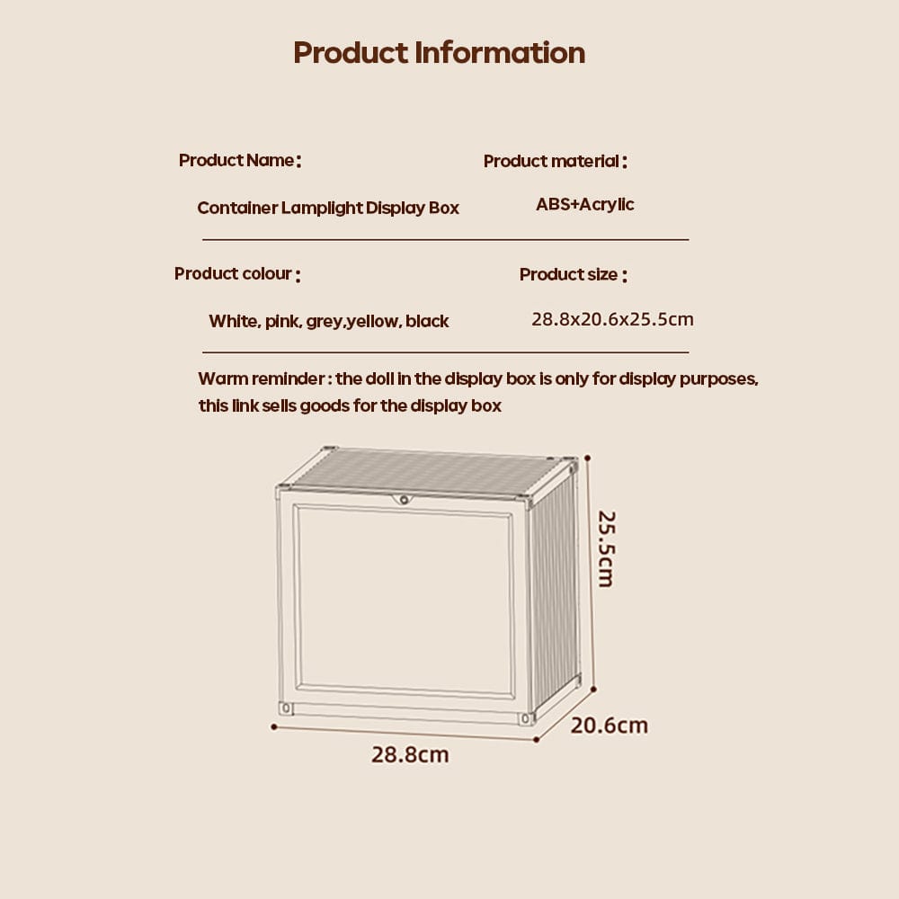 Patoak Container LampLight Display Box