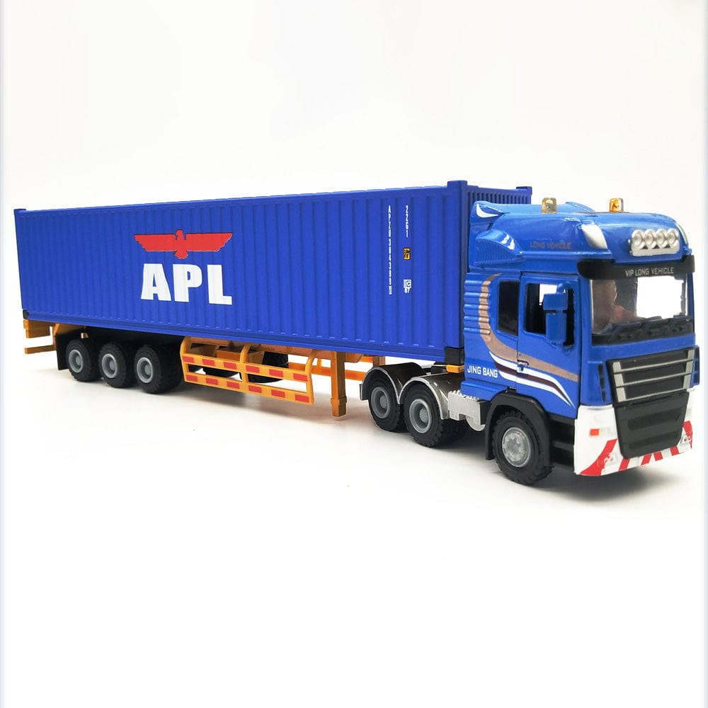 Patoak DarkBlue-1 Alloy Simulation Container Model Truck 1:50