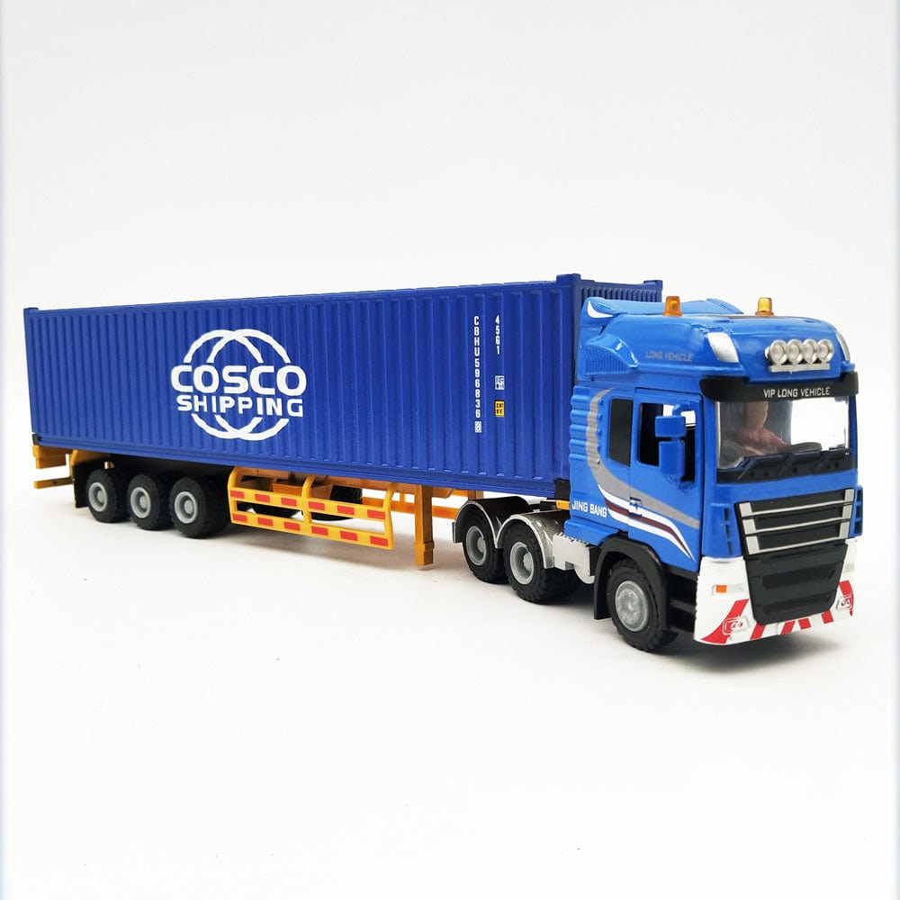 Patoak DarkBlue-2 Alloy Simulation Container Model Truck 1:50