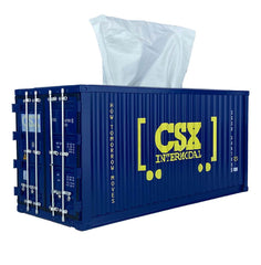 Patoak Drak Blue-3 Iron Shipping Container Model Tissue Box 1:20