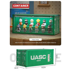 Patoak Green Shipping Container Model Lighting Display Box