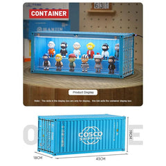 Patoak Light Blue Shipping Container Model Lighting Display Box