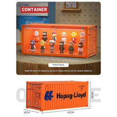 Patoak Orange Shipping Container Model Lighting Display Box