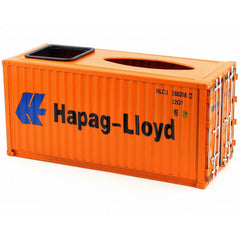 Patoak Penholder-Orange Iron Shipping Container Model Tissue Box 1:20