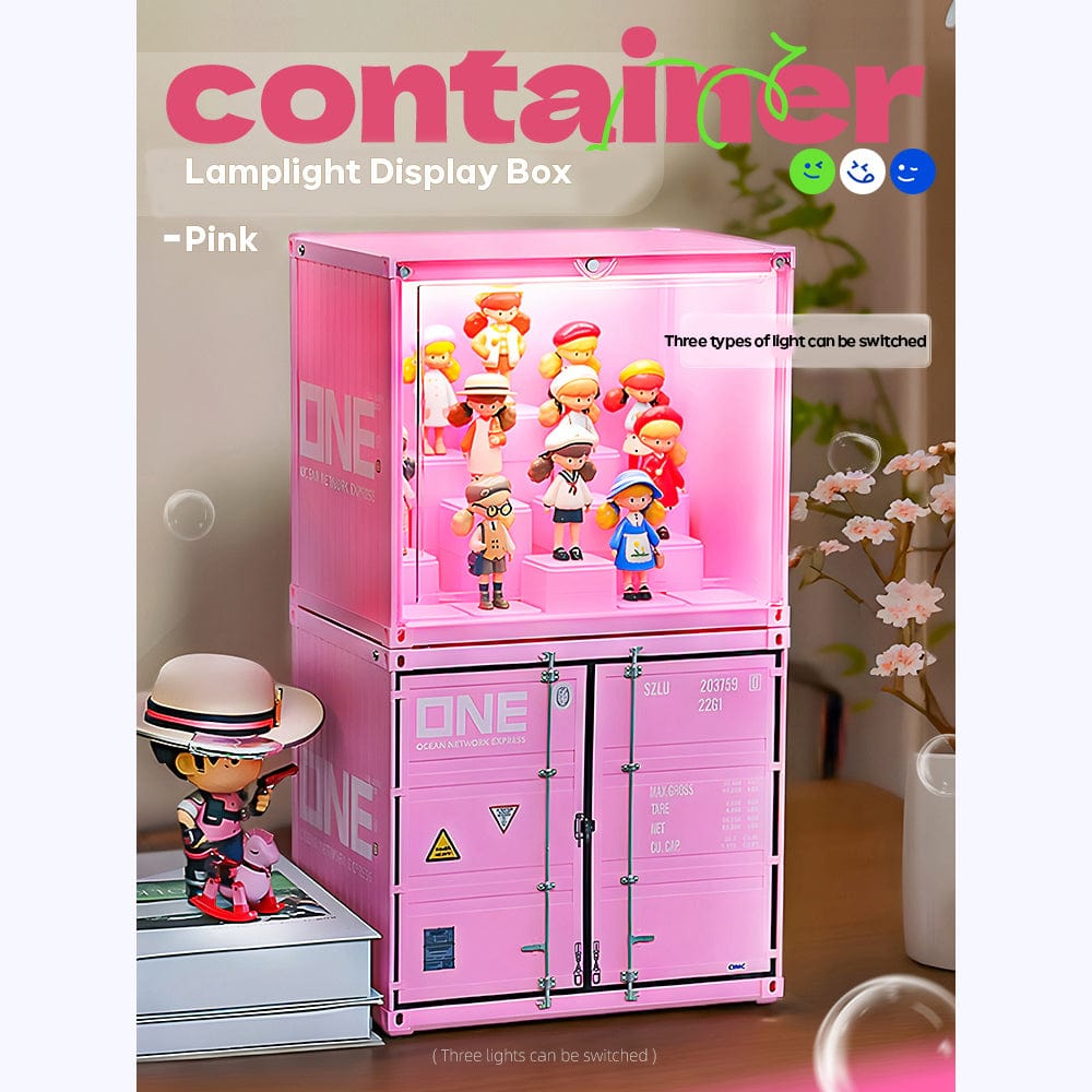 Patoak Pink Container LampLight Display Box