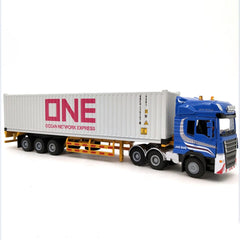 Patoak White-1 Alloy Simulation Container Model Truck 1:50
