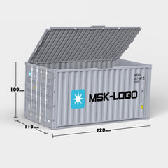 Personalisation Gray Container Storage Box