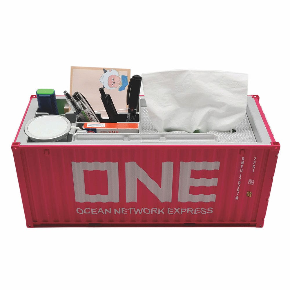 Banboring Pink Shipping Container Organizer&Tissue Box 1:20