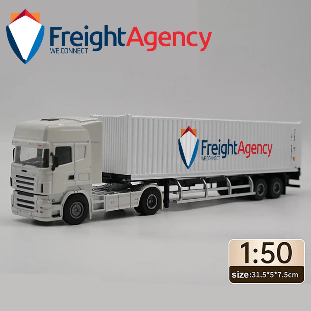 Patoak Custom Alloy Simulation Container Model Truck 1:50-White Truck Cab