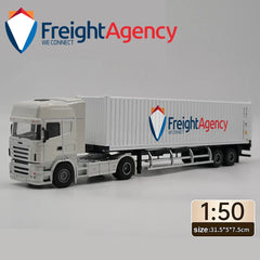 Patoak Custom Alloy Simulation Container Model Truck 1:50-White Truck Cab