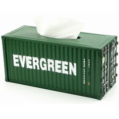 Patoak Green Iron Shipping Container Model Tissue Box 1：20
