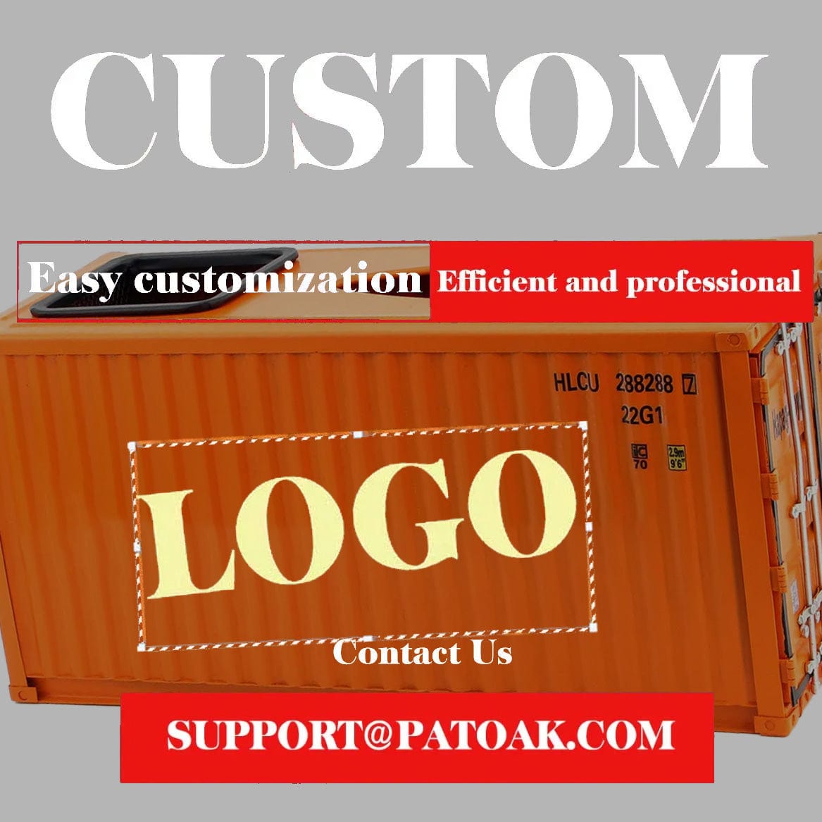 Patoak Iron Shipping Container Model Tissue Box 1：20