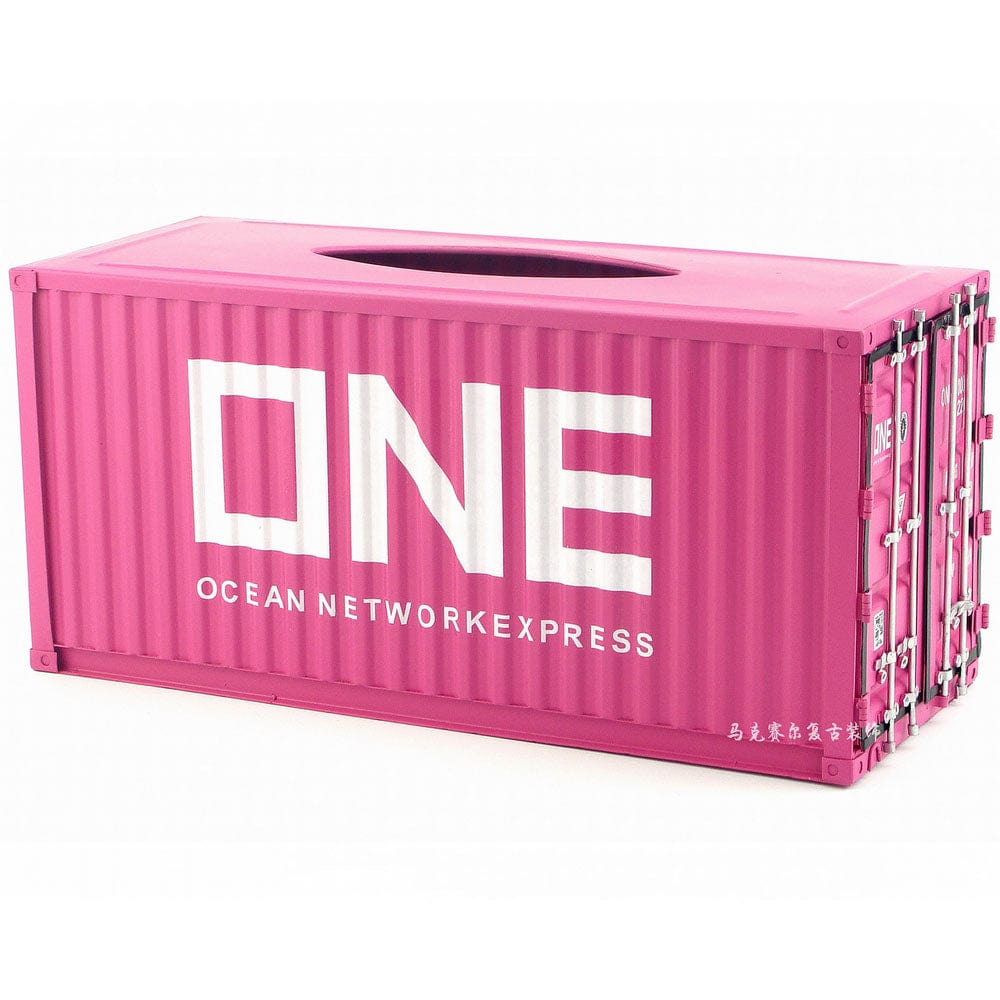 Patoak Iron Shipping Container Model Tissue Box 1：20