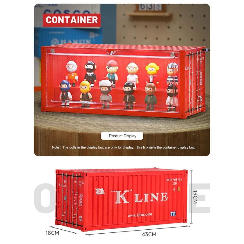 Patoak Red Shipping Container Model Lighting Display Box