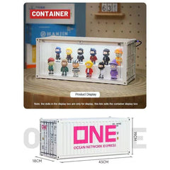 Patoak White Shipping Container Model Lighting Display Box
