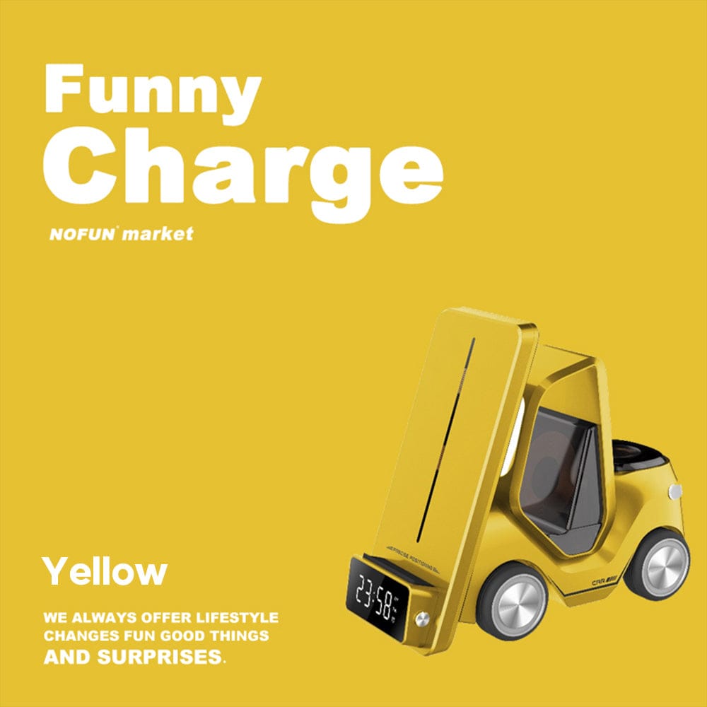 Patoak Yellow Small Forklifts Wireless Charger Ⅱ
